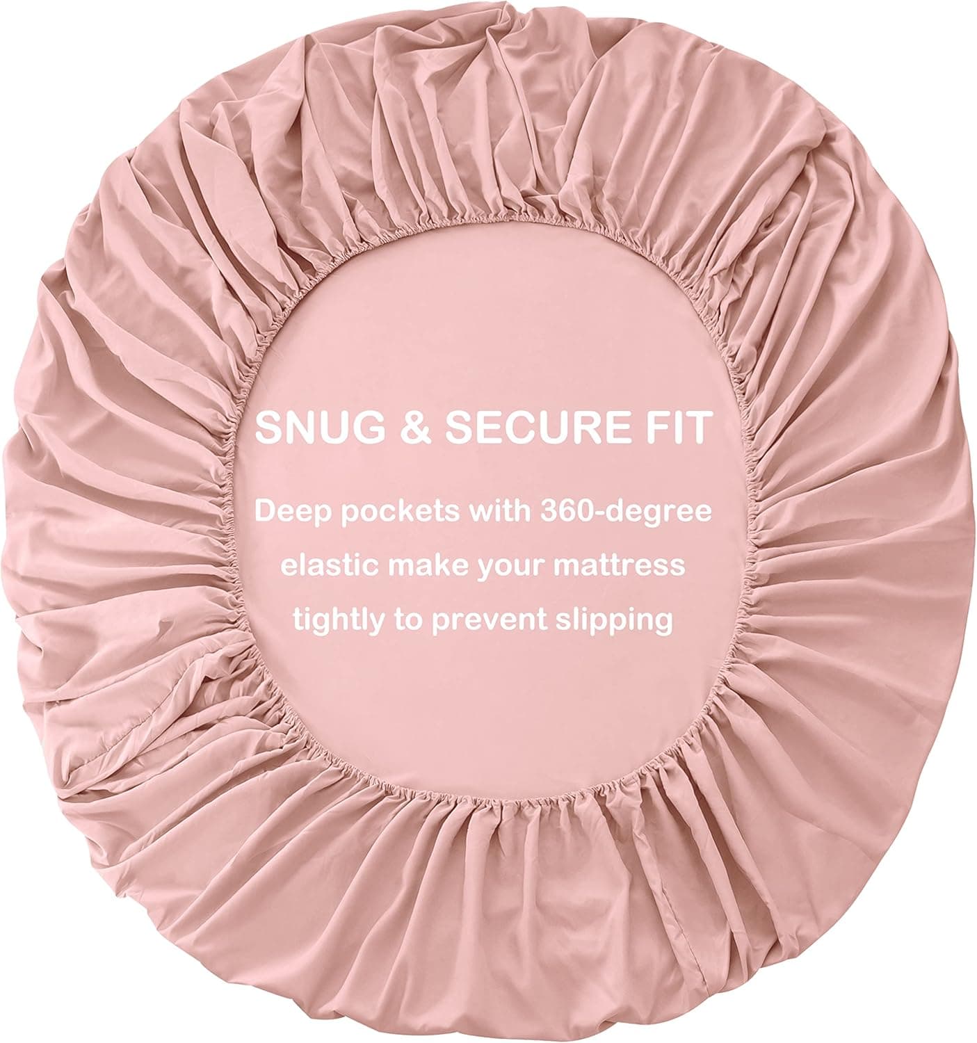 AYASW Fitted Sheet Only Full Size Deep Pocket 16 inch Bed Bottom Sheet 1 Piece Premium Soft and Cozy 1800 Brushed Microfiber Wrinkle Fade Resistant Easy Care Stable Pink Holiday Décor 6