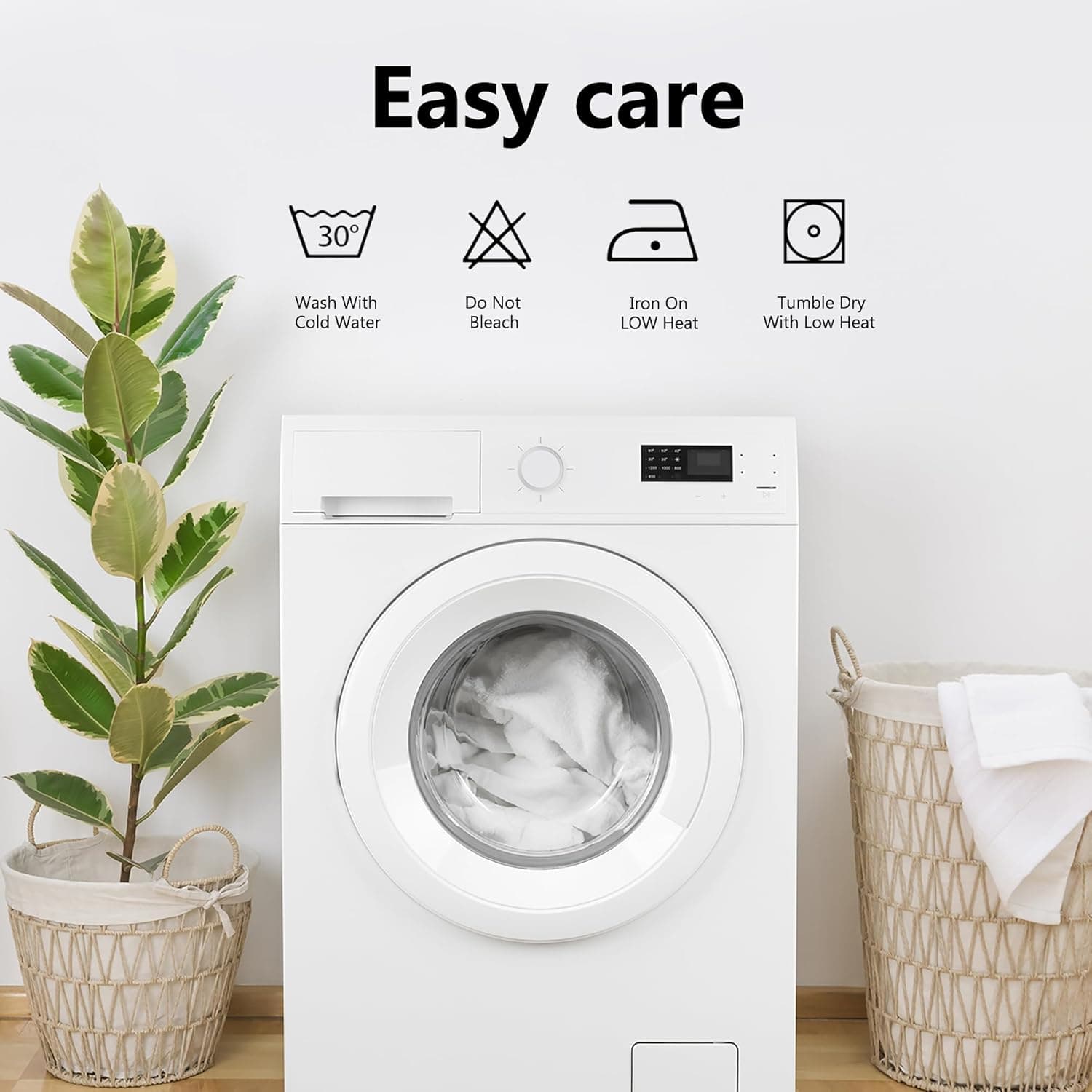 Warm Bedding Set and Fitted Sheet 110GSM 4 Pieces Brushed Microfiber with 1 Duvet Cover 2 Pillowcases and 1 Fitted Sheet (4 PCS Double, Light Grey) 8