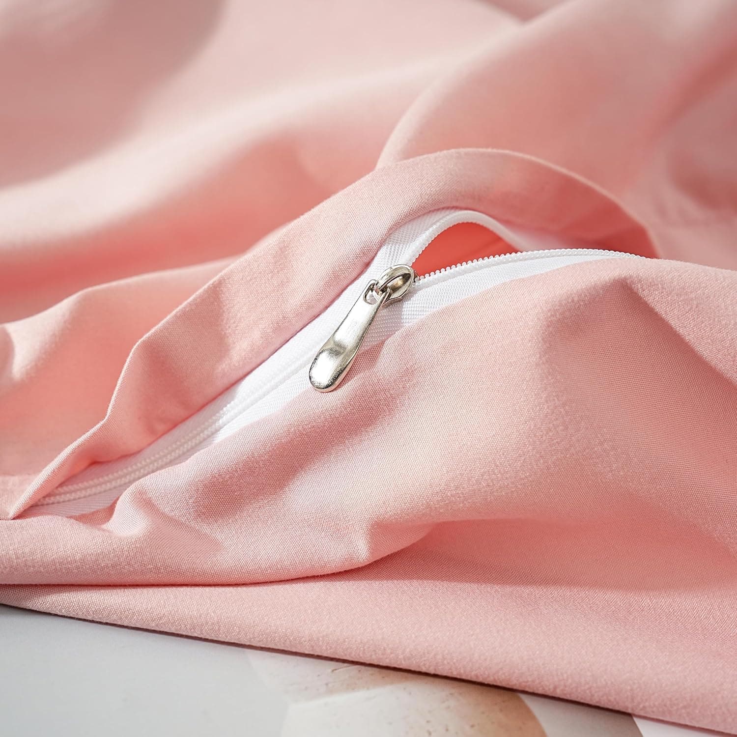 Lot de 2 taies d'oreiller à fermeture éclair en microfibre brossée pour chambre à coucher (50 x 75) cm, rose 5