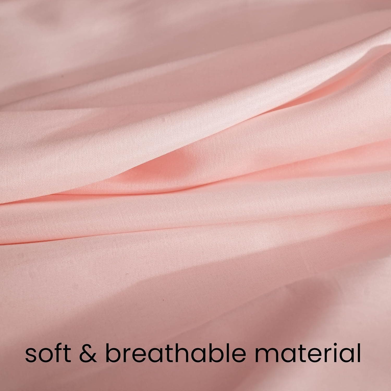 Drap-housse uniquement en matériau doux et respirant, pour toutes les saisons, pour lit double, rose clair 6