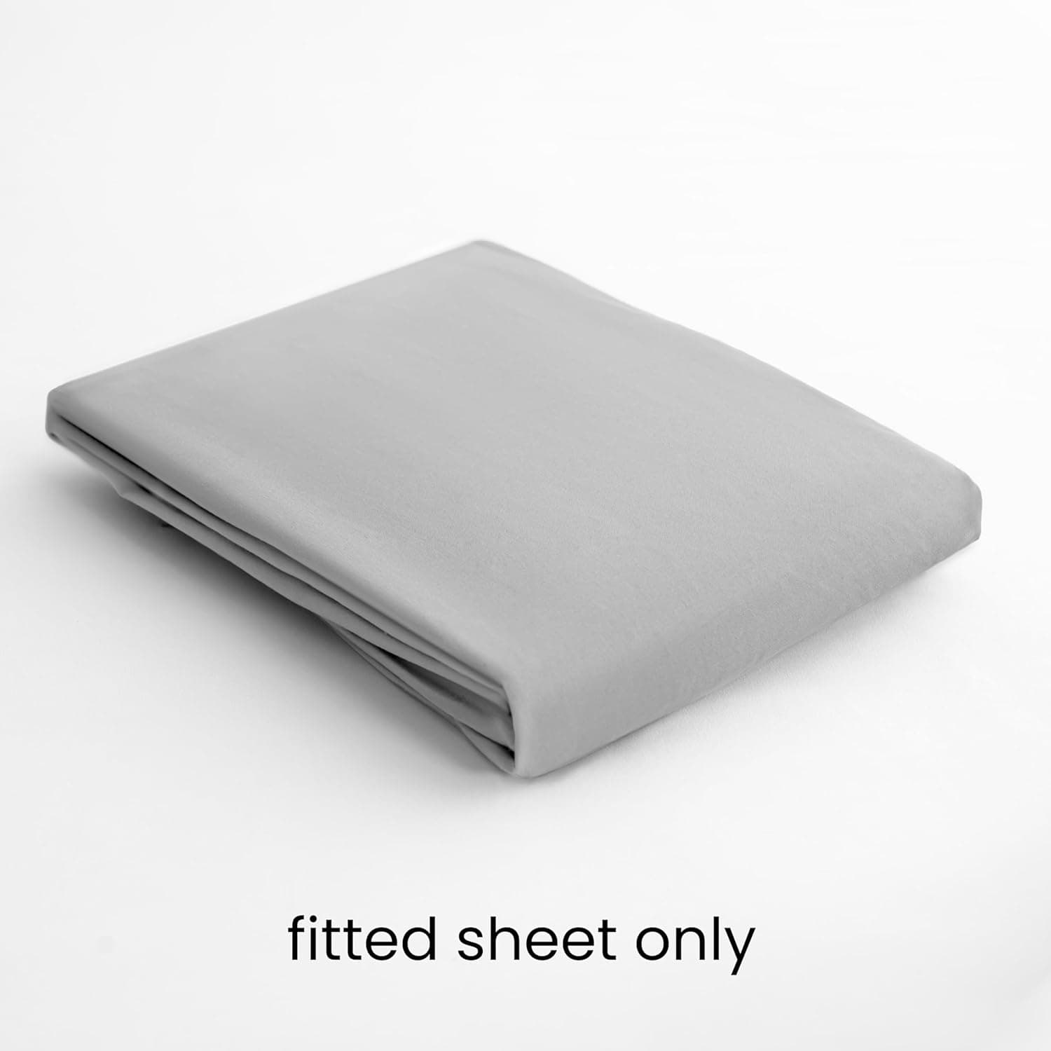 Drap-housse uniquement en matériau doux et respirant, toutes saisons, lit simple, gris clair 2